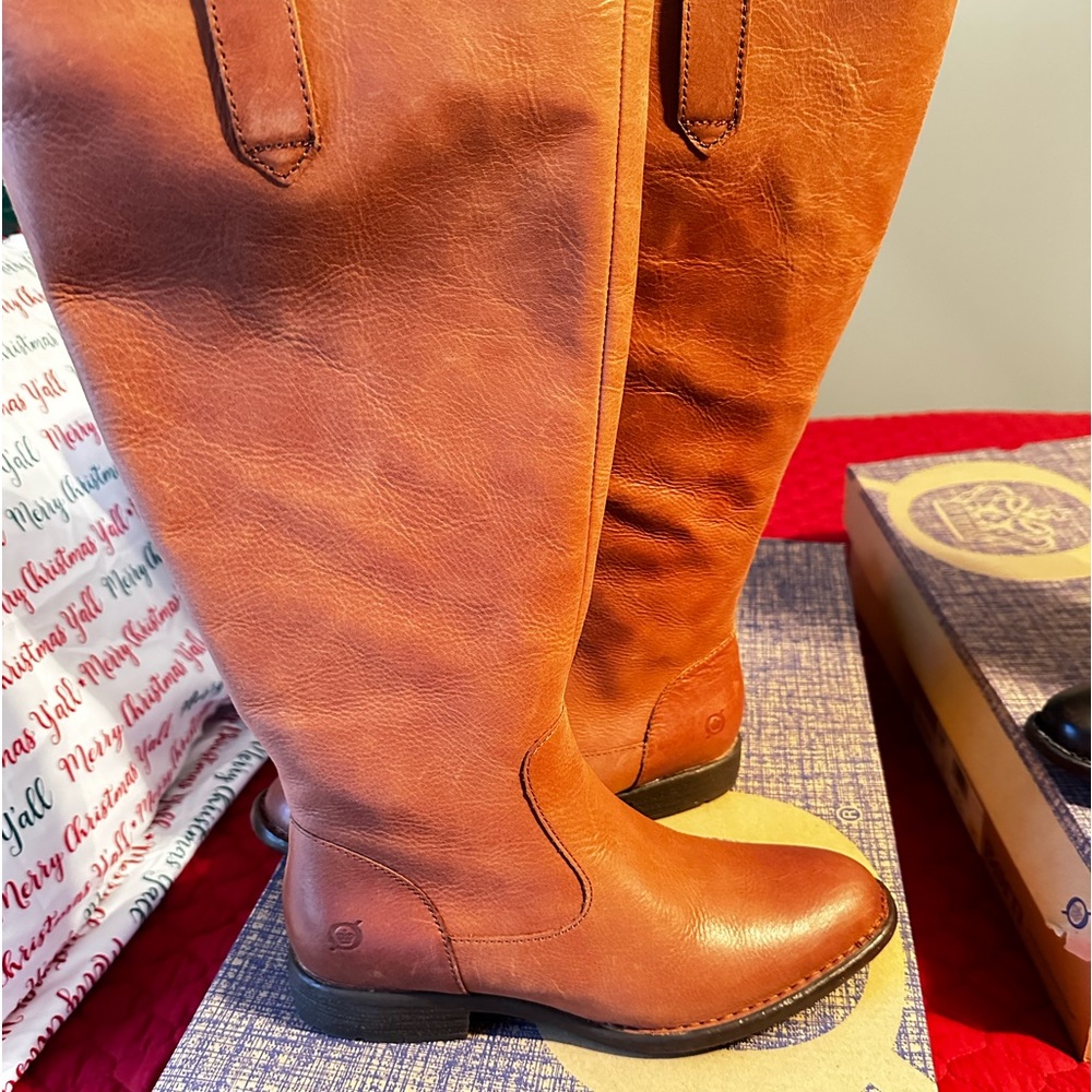 Born Boots, Tall, Wide Shaft, 7.5, Camel Color, soft leather